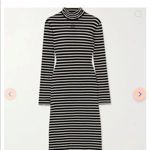 Loewe black and white striped dress .